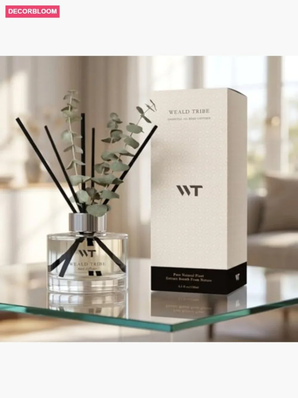 Reed Diffuser Set - Eucalyptus Mint Scent for Home